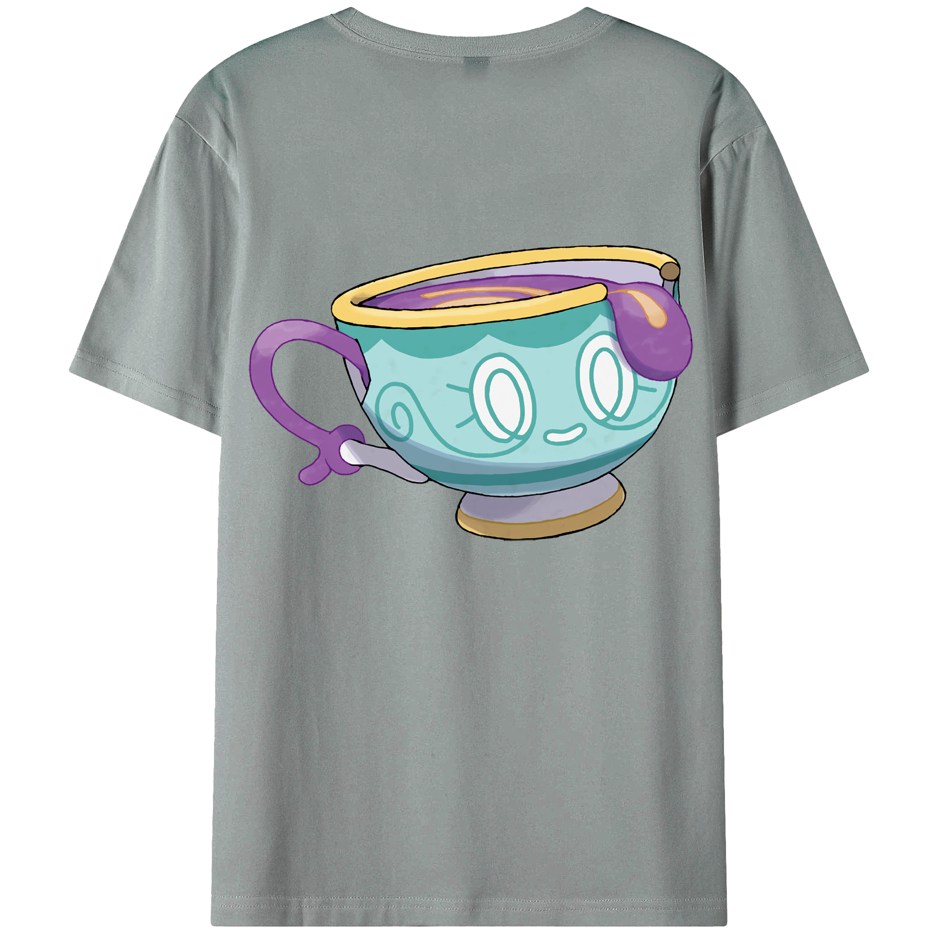 （画像用） ポケットモンスター Pokémon 綿100％ メンズ半袖Tシャツ（バックプリント） 通気性
